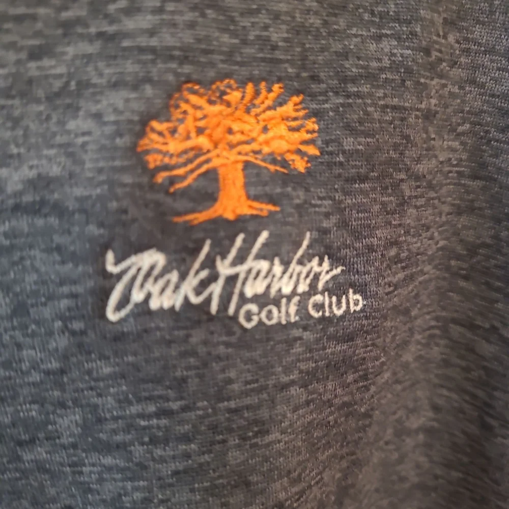 Oak Harbor Golf Club Men's Gray Half-Zip Pullover Size 2XL